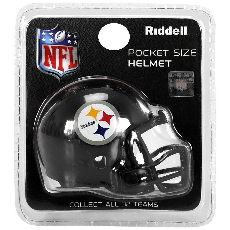Mini Capacete Riddell Pittsburgh Steelers Pocket Size - FIRST DOWN