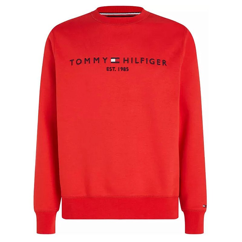 Moletom Tommy Hilfiger Logo Sweatshirt Vermelho - FIRST DOWN