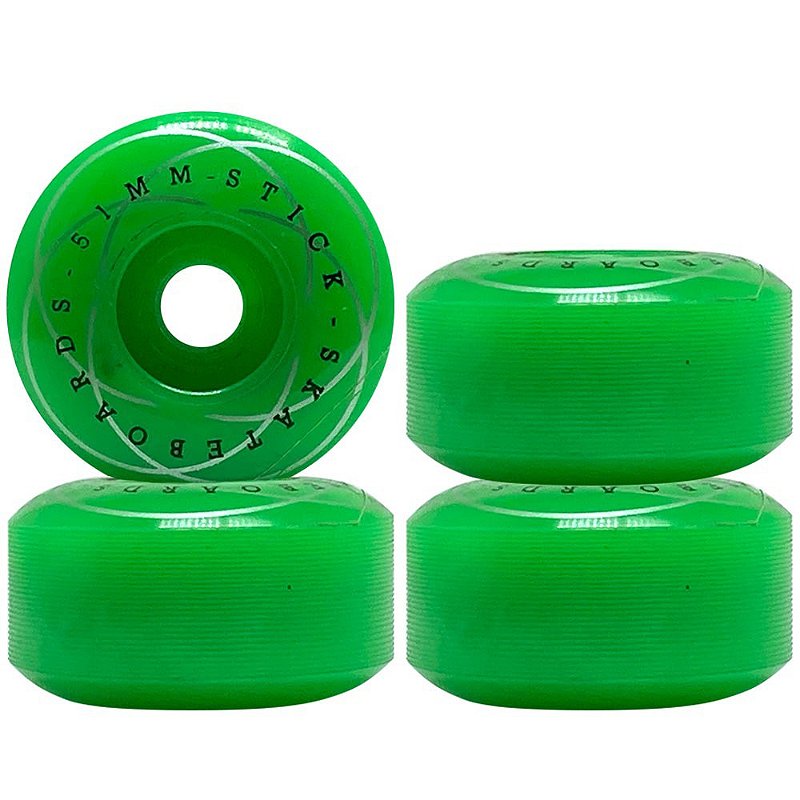 Roda Stick Skateboard Verde 51mm Speed Wheels