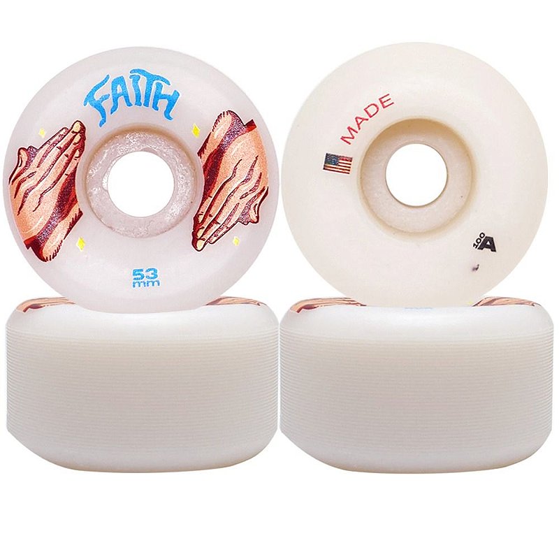 Rodas Faith Skateboards Hands 53mm Dureza 100A Mande in USA