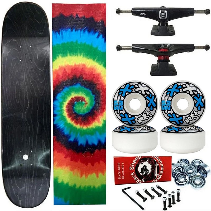 Skate Completo Profissional Maple Liso 8.0 Collors Truck Fun Light