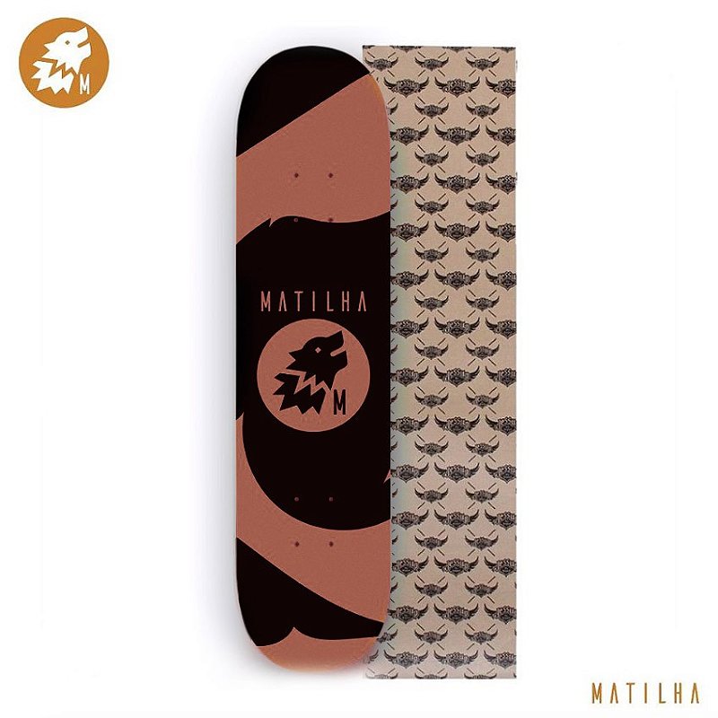 Shape Maple Skate Matilha 8.0 Black Brand + Lixa Importada Jessup