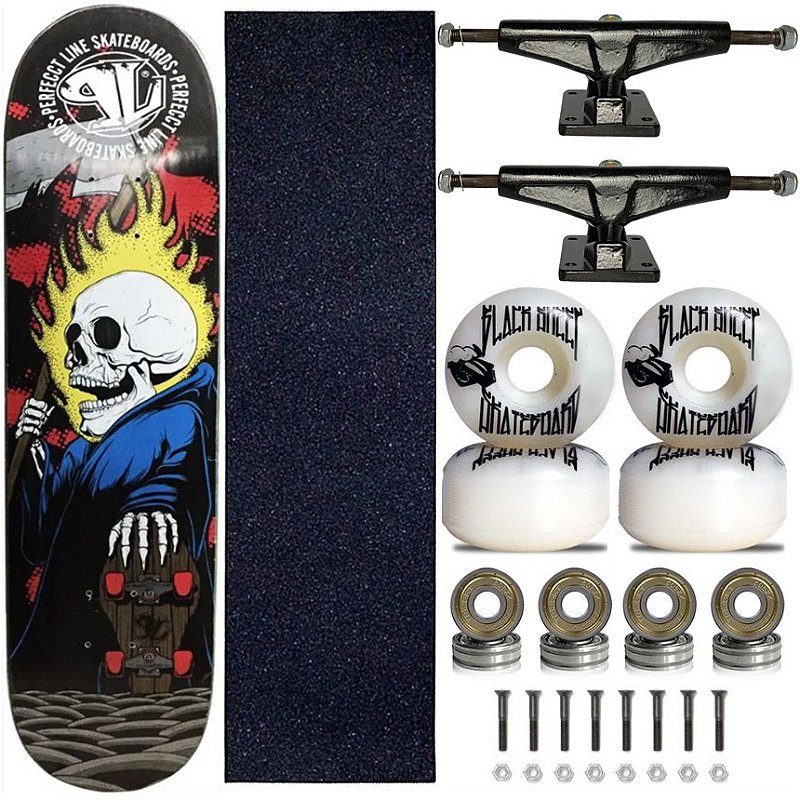 Skate Completo Shape Perfect Line 8.0 Skull Fire