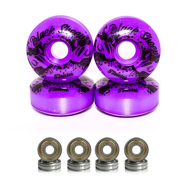 Kit Truck React + Rodas Creme + Jogo de rolamentos ABEC-3