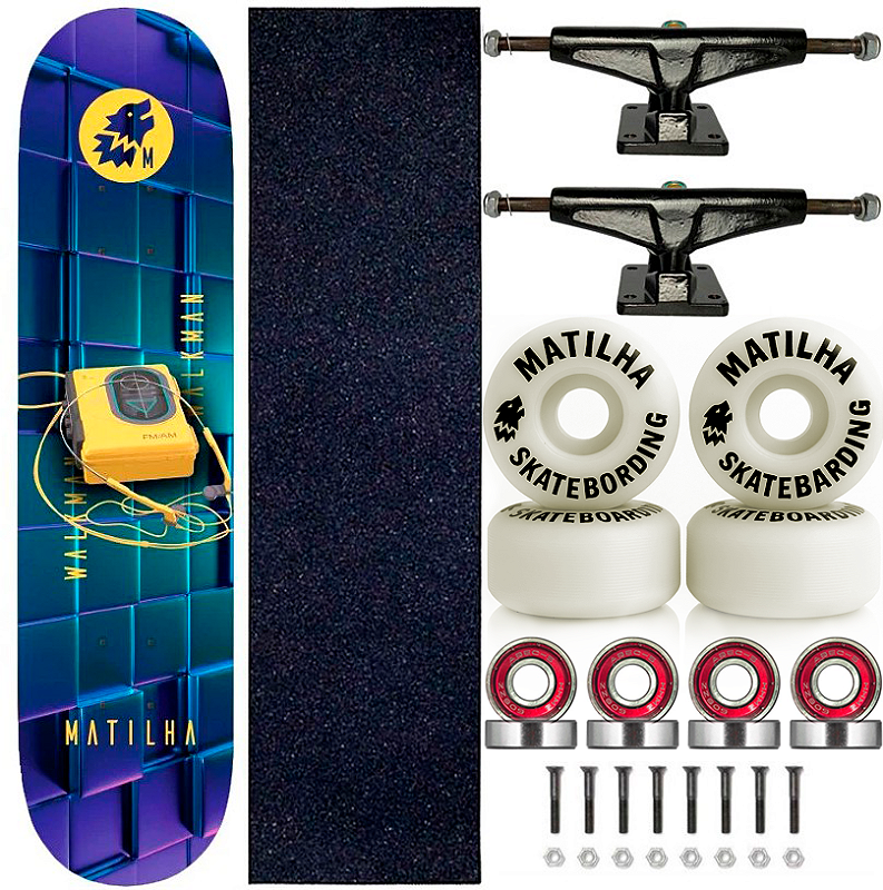 Skate Completo Marfim Matilha Skate 8.0 Walk