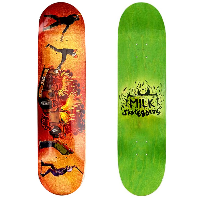 Shape Maple Importado Milk Skateboards 8.0 Fire Car