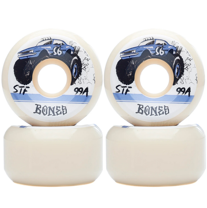 Rodas Bones 56mm STF V5 Sidecut Big Rigs Skateboard 99A Wheels