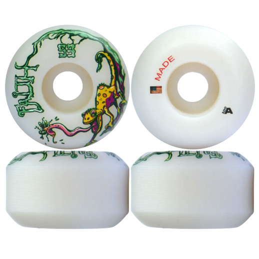 Rodas Faith Skateboards Camaleão 53mm Dureza 100A Mande in USA