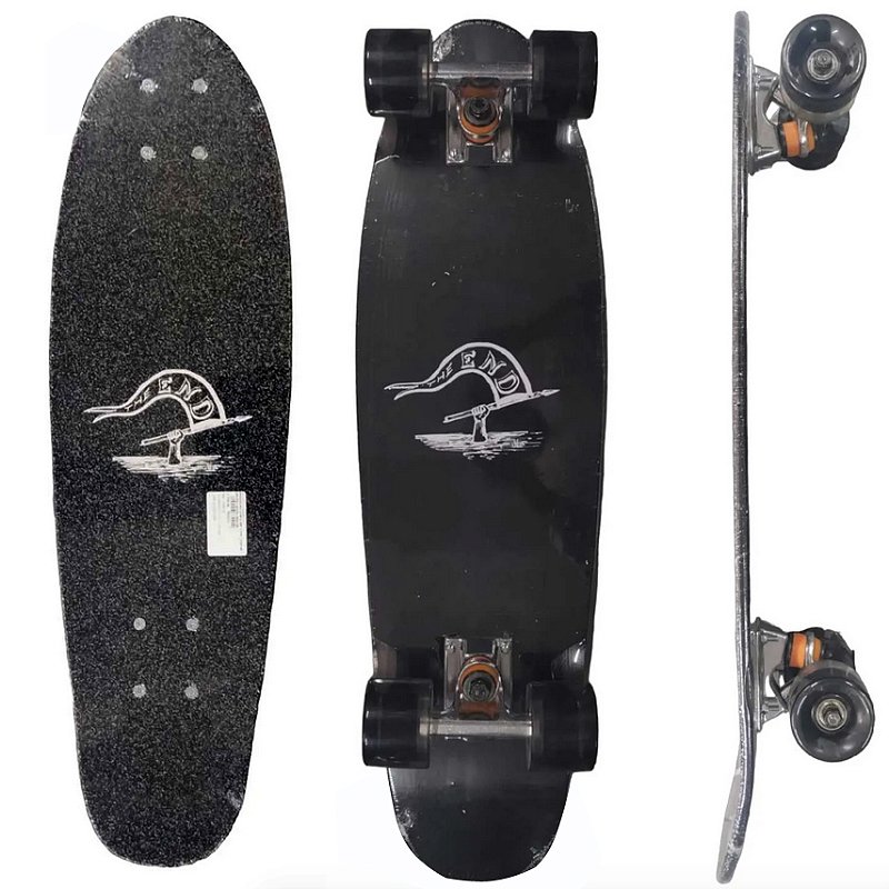 Skate Mini Cruiser Hondar Maple 66x19cm Importado Black The End