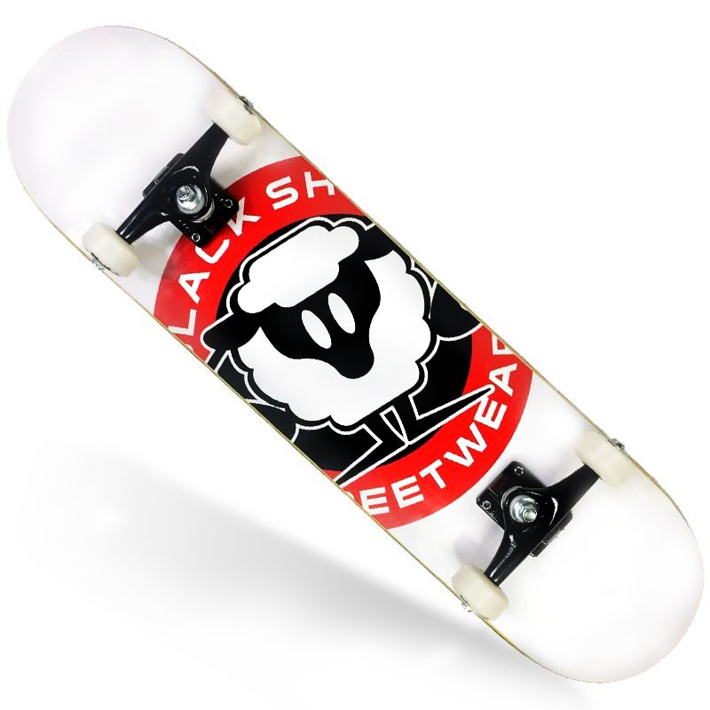 Skate Montado Black Sheep Premium Logo Branco