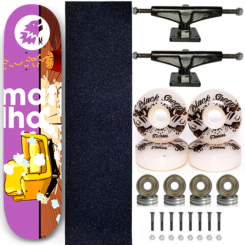 Skate Montado Feminino Iniciante Shape 8.0 Matilha Pink Line - Virtual  Skate Shop