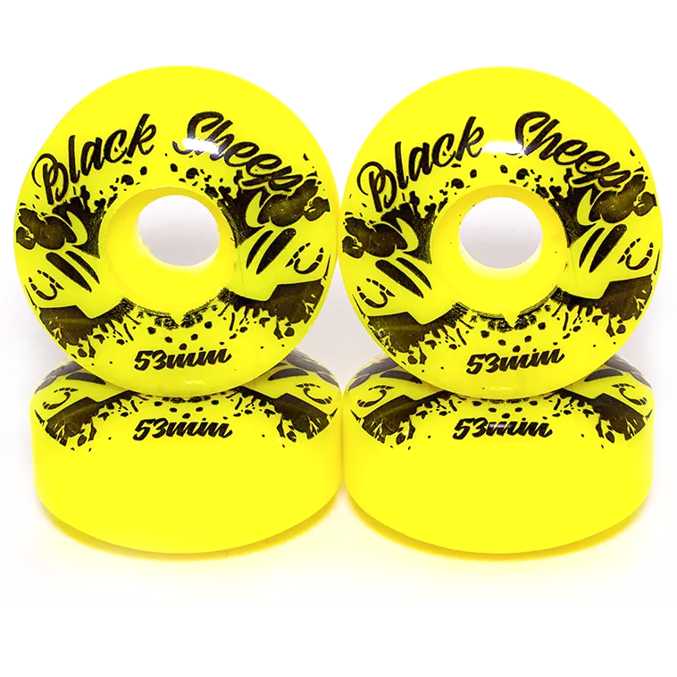 Rodas Para Skate 53mm Color Black Sheep Amarela