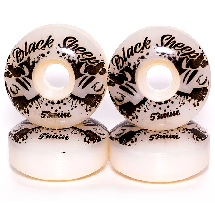 Rodas Para Skate 53mm Color Black Sheep Branca