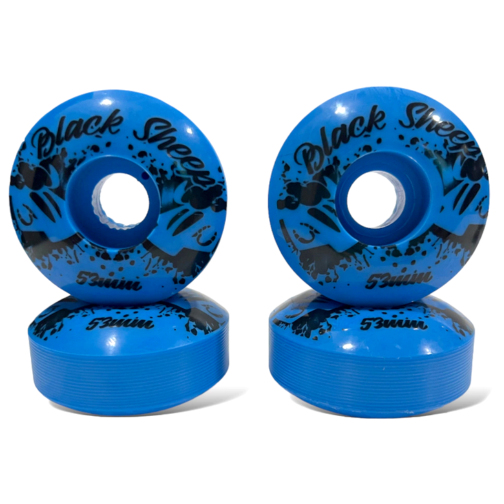 Rodas Para Skate 53mm Color Black Sheep Azul