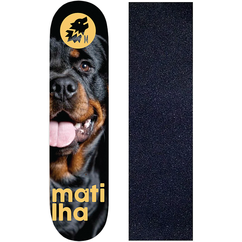 Shape Matilha Skate Profissional Blackdog 8.0 + Lixa de Brinde
