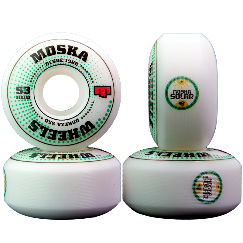 Rodas Moska Rock 53mm Dureza 53D Branca