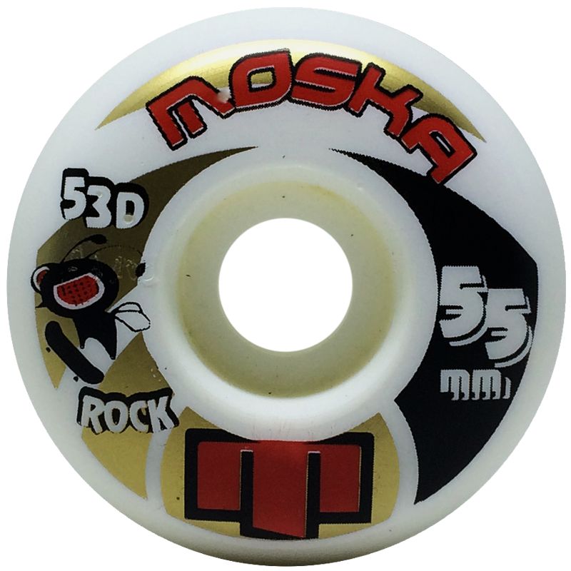 Rodas Moska Rock 55mm Dureza 53D Branca