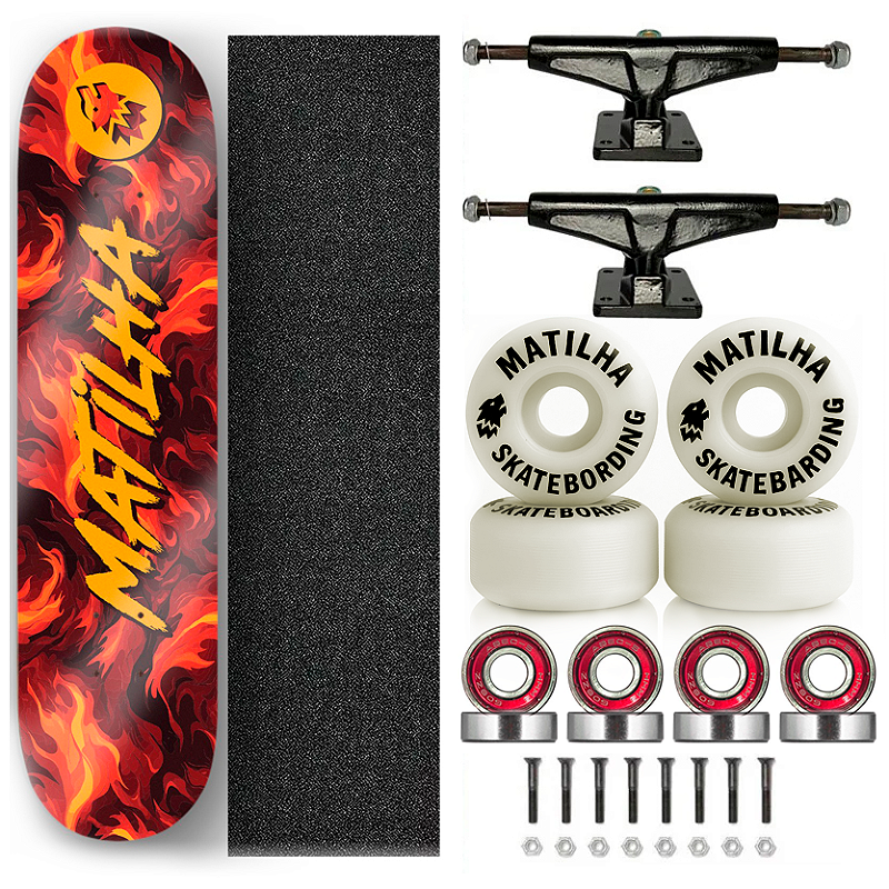Skate Premium Marfim Fiber Glass Matilha Skate 8.0 Fires