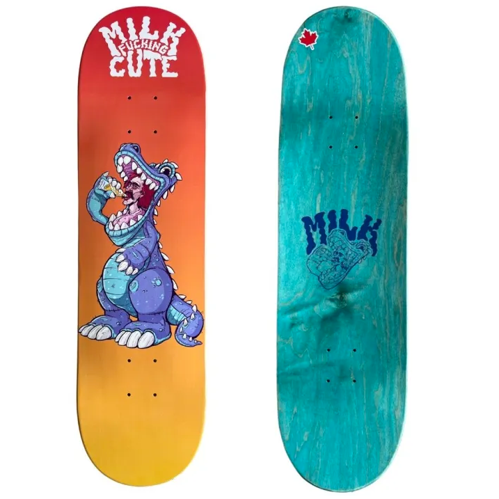 Shape Maple Milk Skate 8.25 Cute Fuc King Dinosaur Degrade