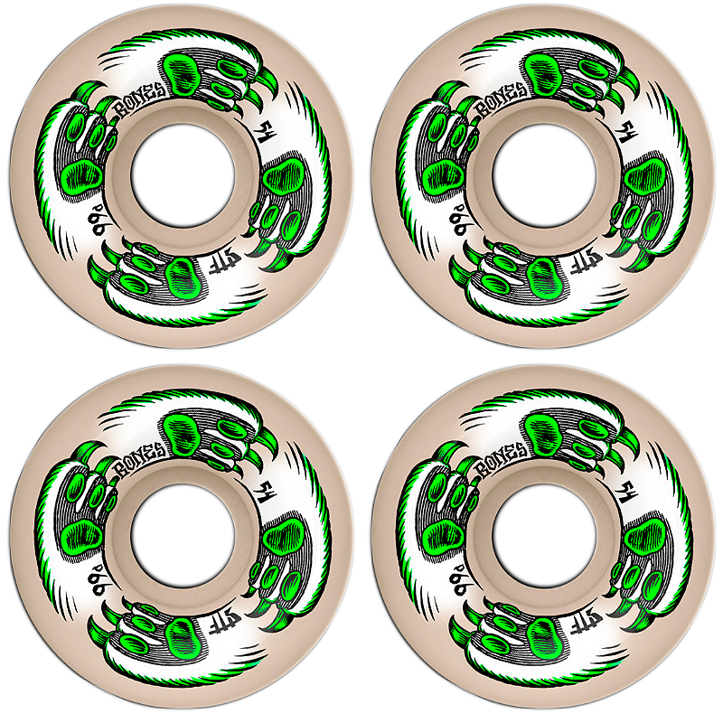 Rodas Bones 54mm STF Kitty Twister V5 Sidecut 99a Green