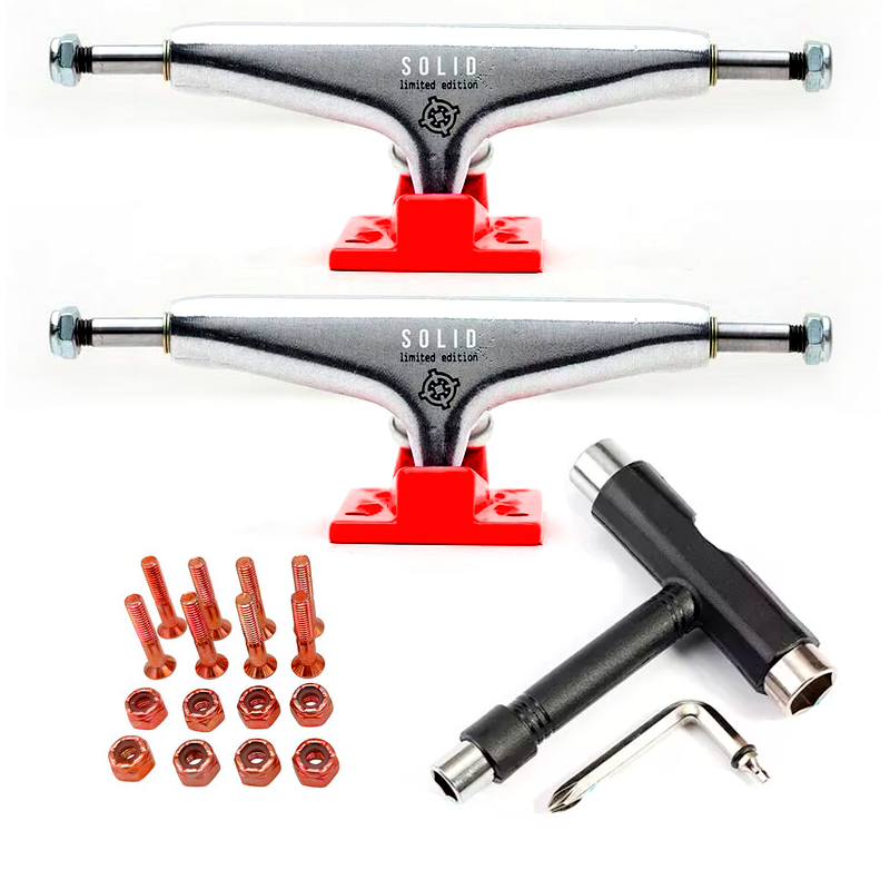 Truck Intruder 139mm Solid Red + Chave T + Parafusos de Base