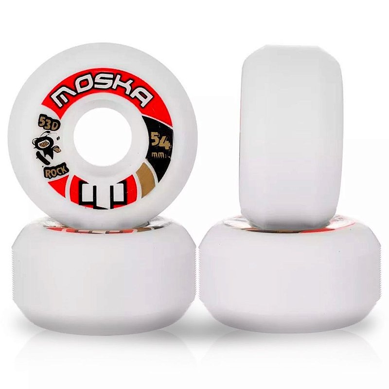 Rodas Moska Rock 54mm Dureza 53D Branca - Virtual Skate Shop | A Skate Shop  perfeita pra você