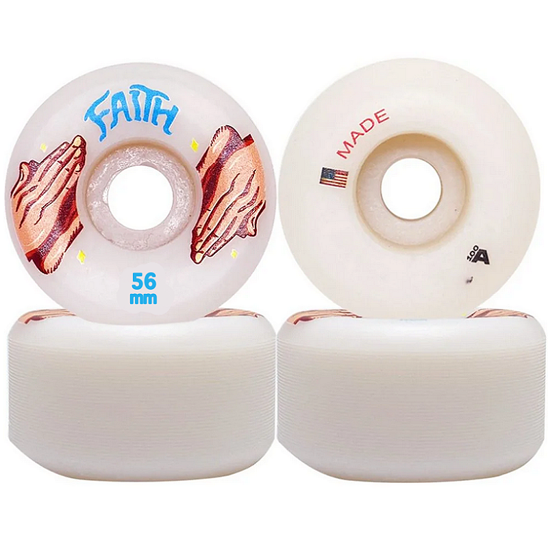 Rodas Faith Skateboards Hands 56mm Dureza 100A Mande in USA