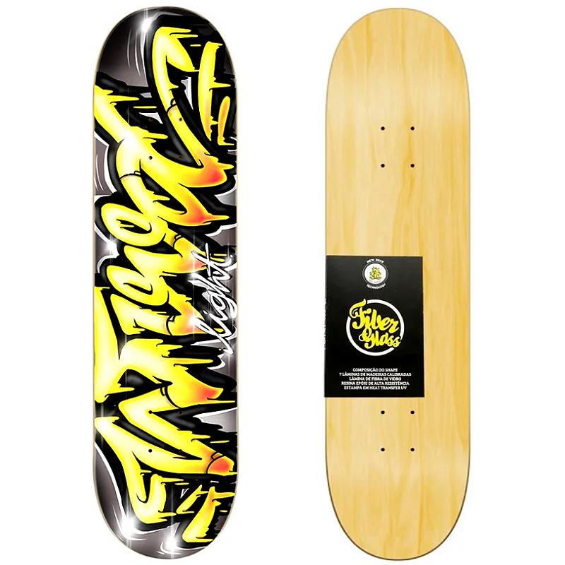 Shape Wood Light Skate Marfim Fiber Glass 8.25 Grafite Melt