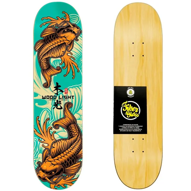 Shape Wood Light Skate Marfim Fiber Glass 8.25 Japan Carpa