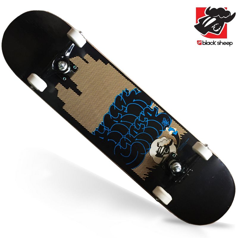 Skate Montado Black Sheep Profissional Ovelha Grafite