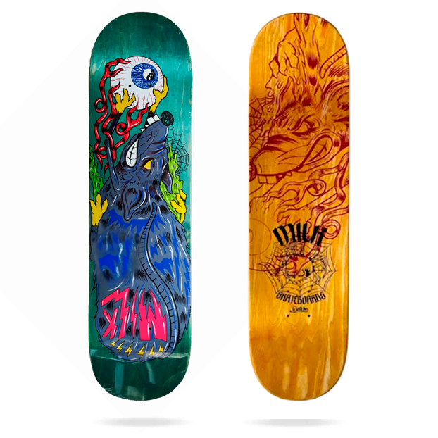 Shape Maple Milk Skateboards 9.0 Old Scholl Rats Eyes