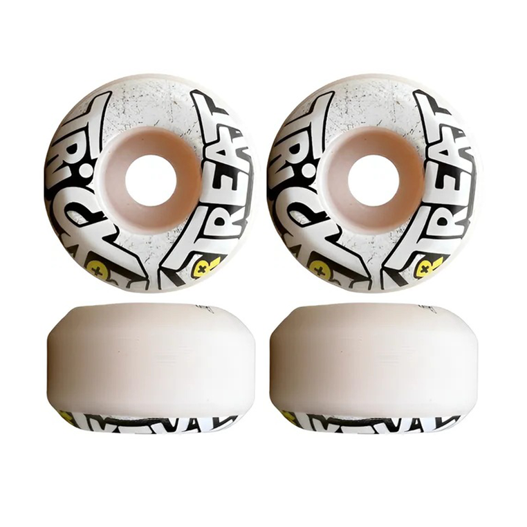 Roda Para Skate Importada 51mm Trick Or Treat Dureza 99a All White