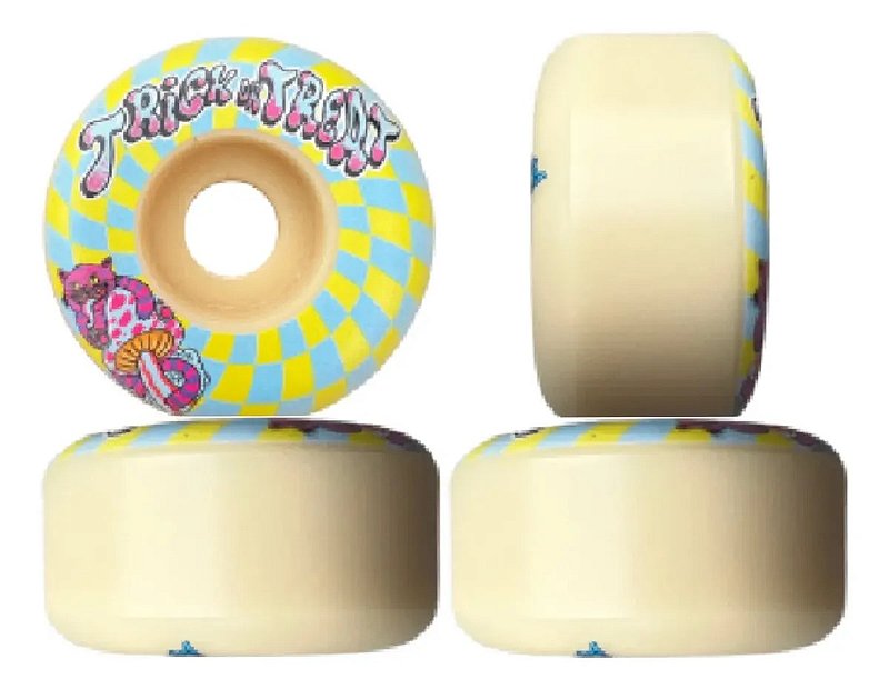 Roda Para Skate Importada 51mm Trick Or Treat Dureza 99a Cat Mushroom