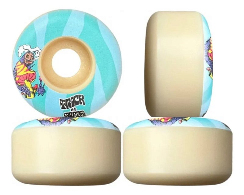 Roda Para Skate Importada 51mm Trick Or Treat Dureza 99a Mushroom Blue