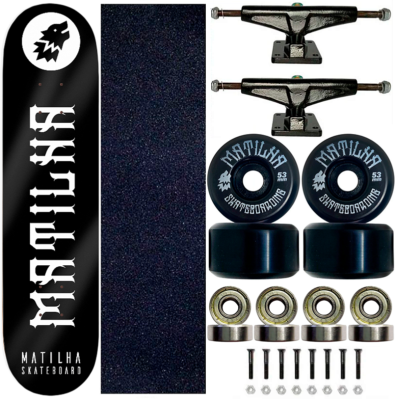 Skate Premium Marfim Fiber Glass Matilha Skate 8.0 Blackout