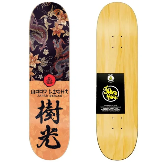 Shape Wood Light Skate Marfim 8.0 Fiber Glass Japan Eastern