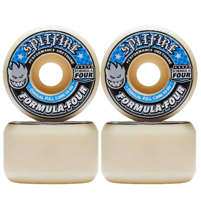 Roda Spitfire Formula Four 53mm 99A Conical Full Blue Checker (Jogo com 4)