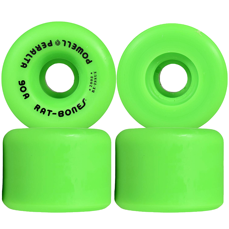 Roda Powell Peralta Rat-Bones 60mm 90A Lime Re-Issue (Jogo com 4)
