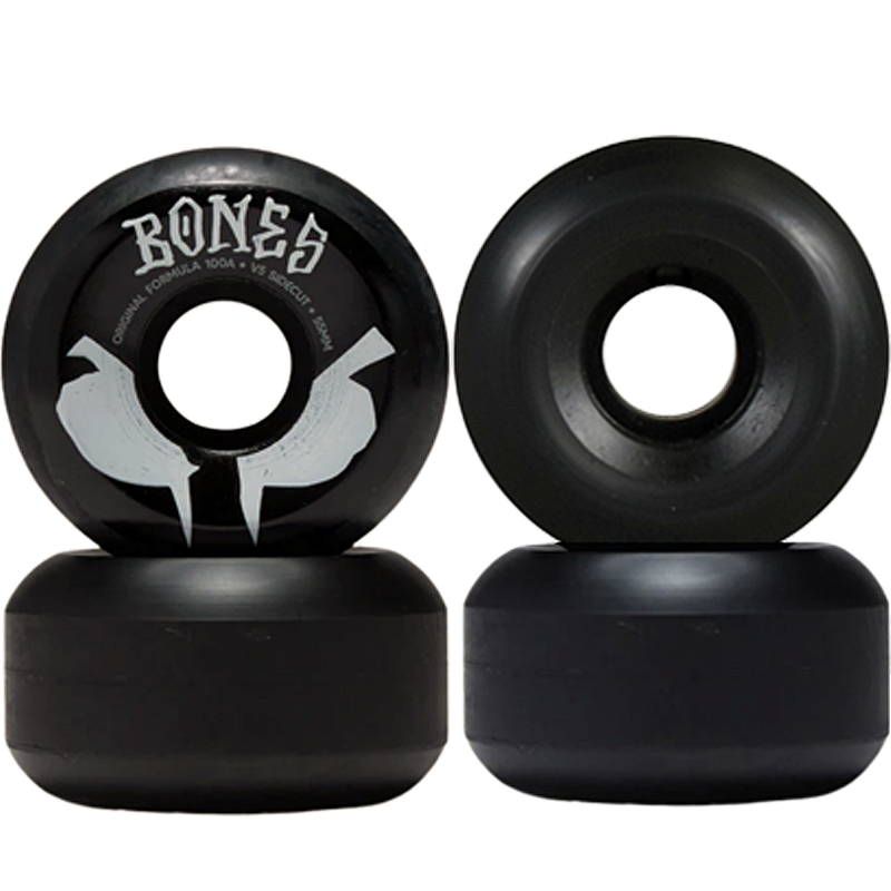 Roda Bones OG Formula 55mm 100A V5 Sidecut Black (Jogo com 4)