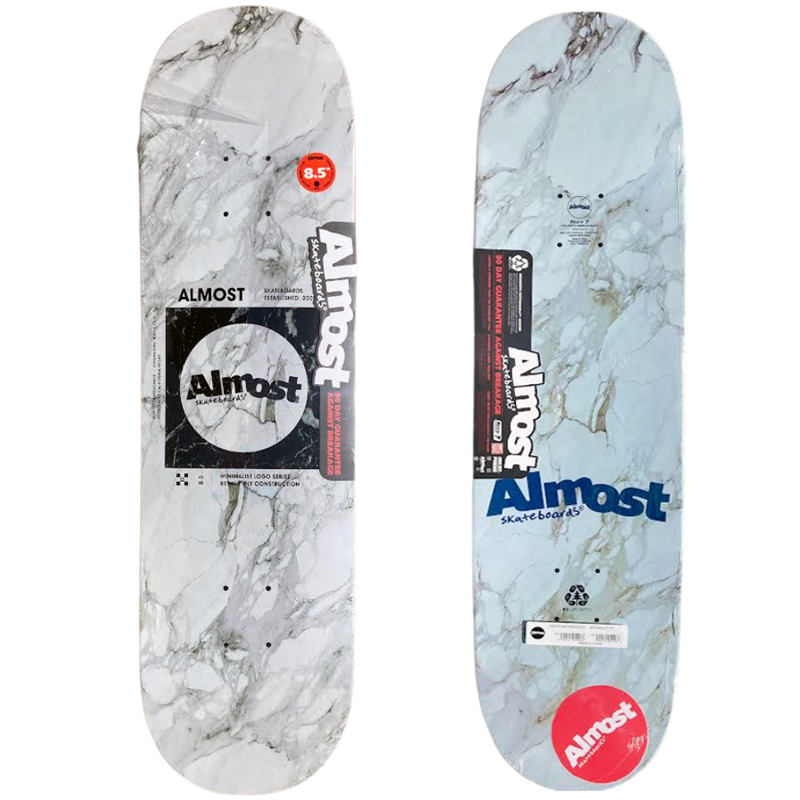 Shape Almost Skateboards Resin-7 Minimalist Logo Marble 8.5