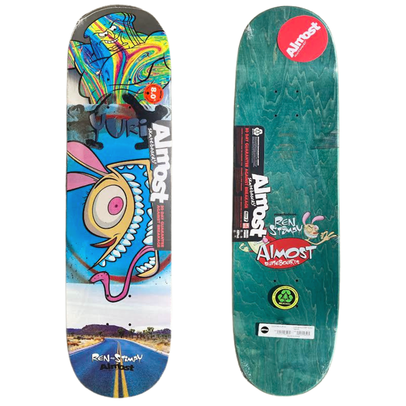 Shape Almost Skateboards Resin-7 Yuri Facchini Ren & Stimpy 8.0"