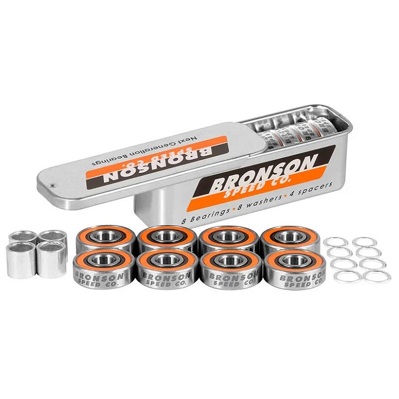 Rolamento Bronson Speed Co G3 Bearings Com Espaçadores e Arruelas