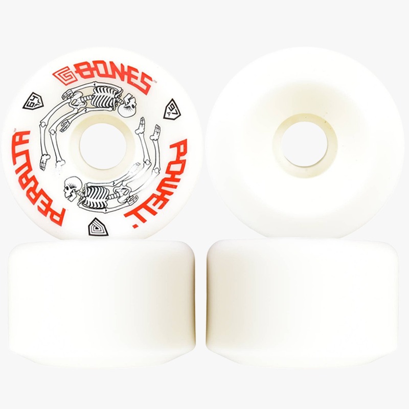 Roda Powell Peralta G-Bones 64mm 97A Branco Re-Issue (Jogo com 4)