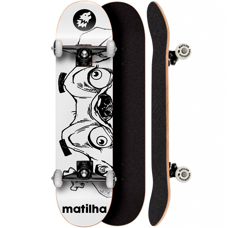 Skate Montado Shape Matilha 8.0 White Dog