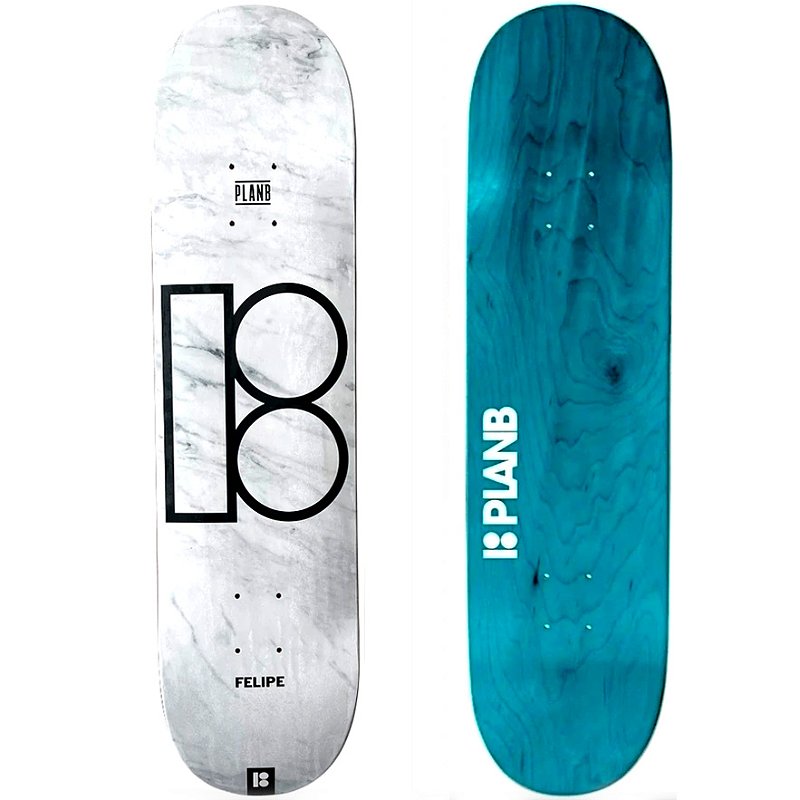 Shape de Maple Plan B Skate 8.0 White Twin Felipe Gustavo