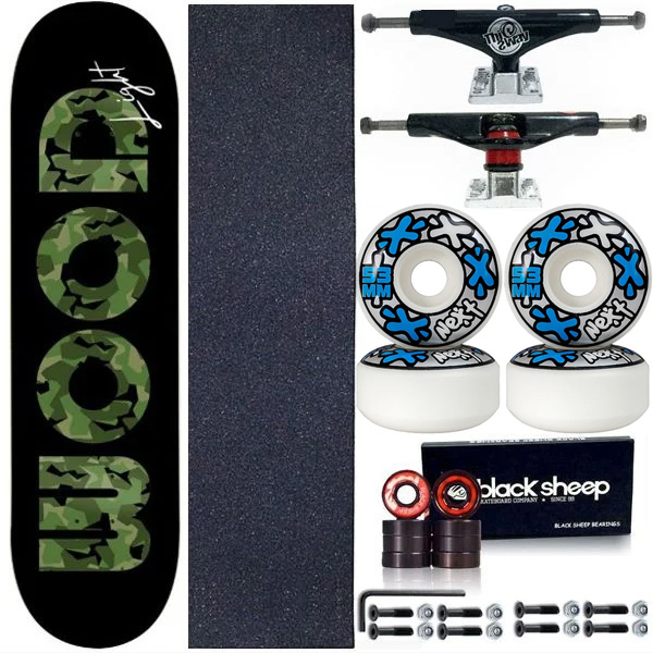 Skate Completo Shape Wood Light 8.0 Black + Truck This Way