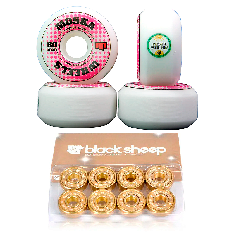 Roda Moska Calibre 60mm + Rolamento Black Sheep Gold