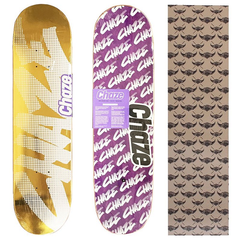 Shape Maple Chaze Skate Importado 8.0 Gold (Grátis Lixa Jessup Importada)