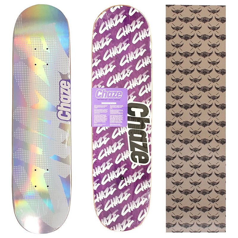 Shape Maple Chaze Skate Importado 8.0 Prata (Grátis Lixa Jessup Importada)