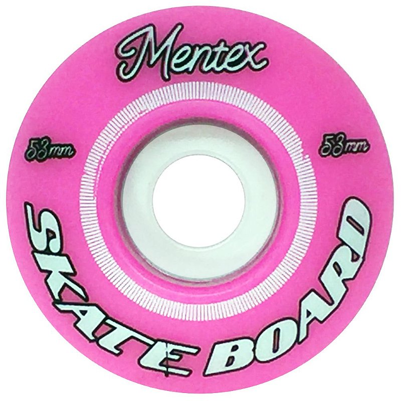 Roda para Skate Mentex 53mm Rosa ( jogo 4 rodas )